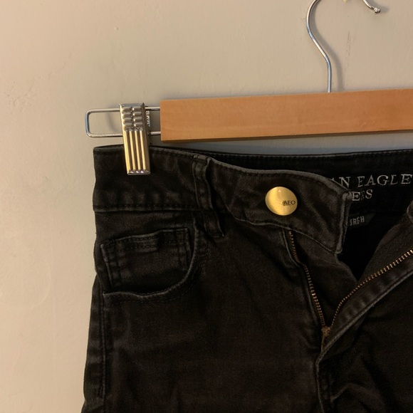 Black denim shorts - Picture 1 of 2